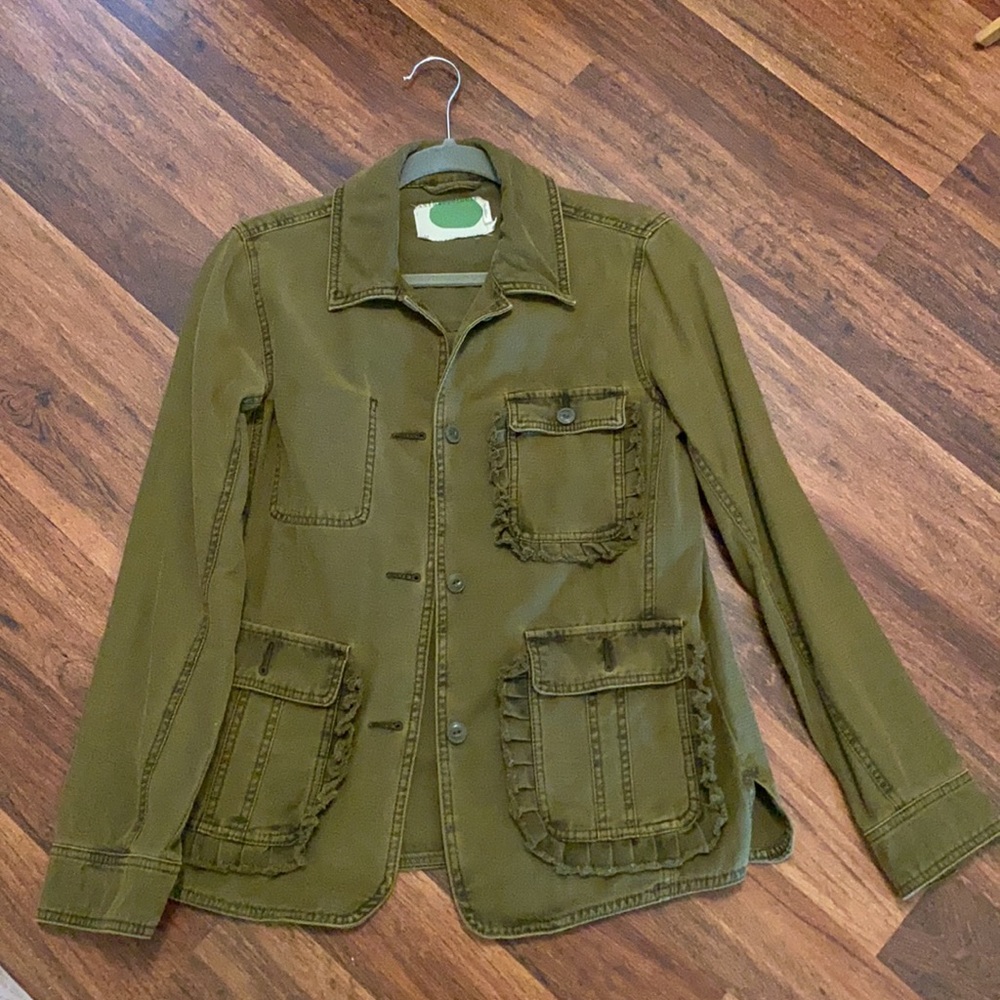 Anthropologie Ruffle Field Jacket - Picture 4 of 8